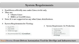 System Requirements to Install StackStorm  Automation with StackStorm [upl. by Schnorr22]