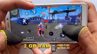 Play free fire max on 2gb ram mobile 3 finger handcam gameplay [upl. by Beauchamp]