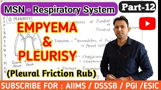 Empyema amp pleurisy  definition causes symptoms treatment  respiratory msn part12 [upl. by Tollmann440]