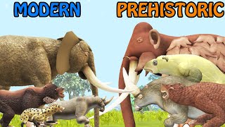 Modern Beasts and Prehistoric Beasts Size Comparison Modern vs Prehistoric S1  SPORE [upl. by Luap601]