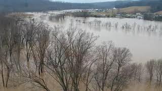 Flooding Submerges Streets in Greenup County Kentucky [upl. by Moses449]