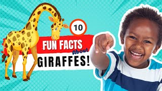 Giraffe 10 Fun Facts About Giraffes for Kids [upl. by Docia573]