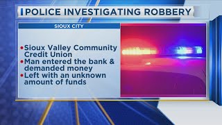 Police Investigating Robbery In Sioux City [upl. by Hime]