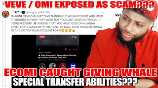 ECOMI EXPOSED GIVING WHALES SPECIAL TRANSFER ABILITY IN VEVE [upl. by Cynthia]