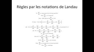 Séries numériques partie 9  Règles par les notations de Landau [upl. by Kahn134]