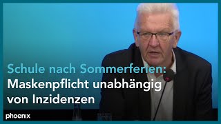 Winfried Kretschmann Ministerpräsident BadenWürttemberg zu CoronaMaßnahmen am 290621 [upl. by Atikahc270]