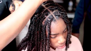 HOW TO TWIST BOB LOCS WITH KNOTS [upl. by Nathanial]