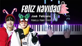 Christmas Song  Feliz Navidad  Piano Cover by Pianella Piano [upl. by Dorison585]