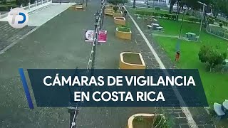 Cámaras de vigilancia en Costa Rica captan todo tipo de hechos [upl. by Elocon]