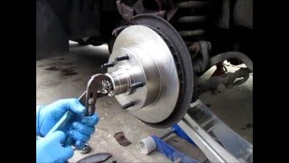 Replacing front brakes and wheel bearings on a 1992 F150 Jo Daddys garage [upl. by Rehpotsyrhc934]