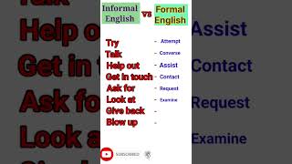 Informal vs formal English learning englishs peking skills shorts short easy english [upl. by Garv]