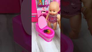 Satisfying With Unboxing amp Review Miniature Funny Toilet And Baby Set Toys ASMR Videos [upl. by Htiaf425]