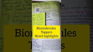 BIOMOLECULES ncert highlights 💯🔥biomolecules class 11 biology shortsneetfypshortvideostudy [upl. by Whitelaw758]