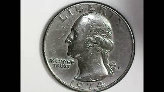 1974 D amp No Mint Mark Quarter Dollars [upl. by Knoll]