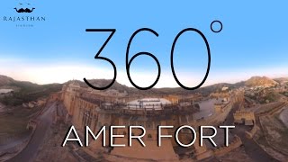 Amer Fort Jaipur  Rajasthan  360° Video  Rajasthan Tourism [upl. by Yelwah]