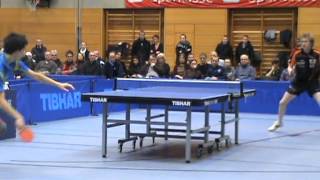 Tischtennis 2 Bundesliga TV Hilpoltstein vs SC Fuerstenfeldbruck 13A Flemming vs Fl Schreiner3 [upl. by Kezer465]