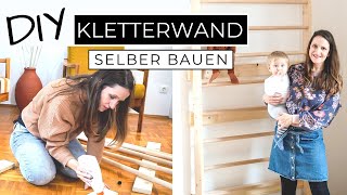 Klettergerüst aus Holz selber bauen  DIY Kinderzimmer Sprossenwand  DIY Mamis [upl. by Analak]