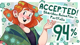 ACCEPTED 94 My Sheridan 2023 Animation Portfolio  Tips [upl. by Ydnew589]