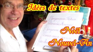 Idées de textes gratuits Noël  NouvelAn  Belle écriture cursive [upl. by Schramke]