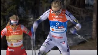 4x5 km stafett kvinner siste etappe VM Seefeld [upl. by Annora]