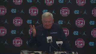 UNC coach Mack Brown press conference ahead of Saturdays game at Duke and after loss to JMU [upl. by Leelah599]