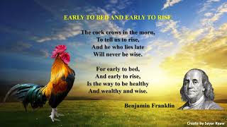 Grade 6 English Early To Bed and Early To Morning  Poem 2 [upl. by Annairb]