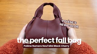 Unboxing the perfect fall bag  Polene Numero Neuf Mini in Black Cherry🤎🍂🍁 [upl. by Halfdan]