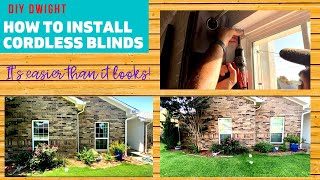 How to Install Blinds  HOME DEPOT CORDLESS FAUX WOOD BLIND INSTALLATION [upl. by Karisa]