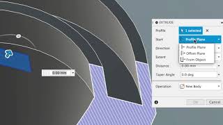 Quick Tip Fusion360 экструдирование на кривую поверхность How to extrude to a curved surface [upl. by Naehgem]