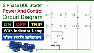 Motor Starter Power And Control Circuit Diagram Motor Starter ConnectionStarter Connection Diagram [upl. by Pangaro467]