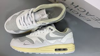 Nike Air Max 1 Patta Waves White DQ0299 100 Unboxing From Supkicks [upl. by Ashling725]