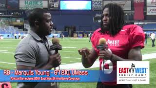 2019 East West Shrine Game Prospect Interview Marquis Young [upl. by Akoyn]