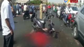 Ahmedabad BRTS Hits A College Girl Of Ahmedabad Near EllisbridgeEtv News Gujarati [upl. by Aivalf]