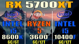 INTEL i5 8600K vs RYZEN 5 3600 vs INTEL i5 10400F  PC GAMEPLAY TEST [upl. by Emorej]