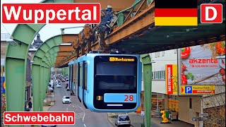 WUPPERTAL SUSPENSION RAILWAY  Wuppertal Schwebebahn 2023 4K [upl. by Ecikram]