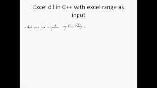 Excel dll using C with range as input [upl. by Crowe83]