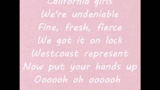 Katy Perry  California Girls lyrics on screen [upl. by Berna]