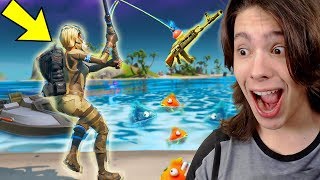 JOGANDO FORTNITE COMO UM PESCADOR Incrível [upl. by Oniger]