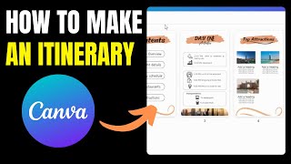 How To Make An Itinerary On Canva A StepbyStep Guide [upl. by Dagley]