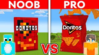 NOOB vs PRO DORITO House Build Challenge in Minecraft [upl. by Regnij]