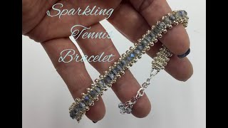 Sparkling Tennis Bracelet Tutorial [upl. by Itirahc]