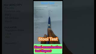 stool examination test report stool report in Hindi [upl. by Emersen685]