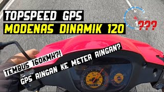 TOPSPEED GPS Modenas Dinamik 120 Motorvlog Review Gps Gopro Hero 8 [upl. by Ailaza20]