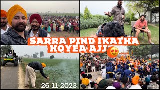 pind vich nagar kirtan ajj  bohout nand ayea ajj  Dhillonpreet Vlogs [upl. by Alam842]