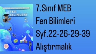 7SINIF FEN BİLİMLERİ MEB DERS KİTABI S22262939 ALIŞTIRMALIK [upl. by Aman]