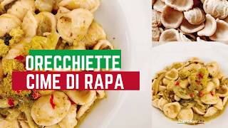 Orecchiette Cime di Rapa Pasta Recipe  Famous Pasta from Puglia [upl. by Inaj]