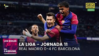 Los goles del Real Madrid 04 FC Barcelona  La Masía golea en El Clásico del Bernabéu [upl. by Ebehp]