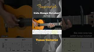 Gala Bunga Matahari  Sal Priadi  Fingerstyle Guitar Tutorial  TAB amp Lyrics fingerstyle [upl. by Magree]