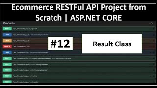 ECommerce Shopping Cart API in ASPNET CORE PART12 Result Class [upl. by Platus]