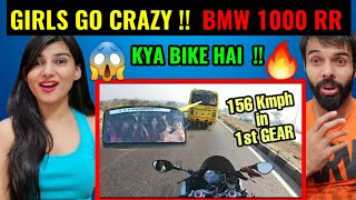 quotGIRLS go CRAZYquot seeing Loud BMW S1000 RR 😱🔥 Reaction [upl. by Tu]